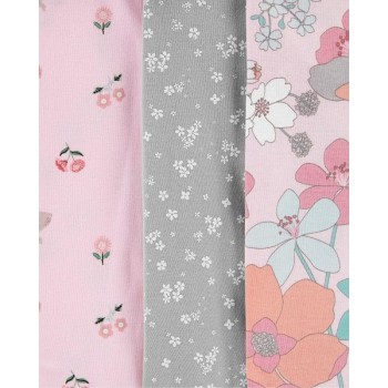 CARTER'S Body krátky rukáv Floral Pink dievča LBB 5 ks PRE/ veľ. 46