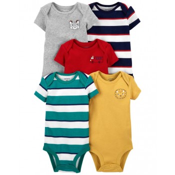 CARTER'S Body krátky rukáv Stripe chlapec LBB 5ks NB/ veľ. 56