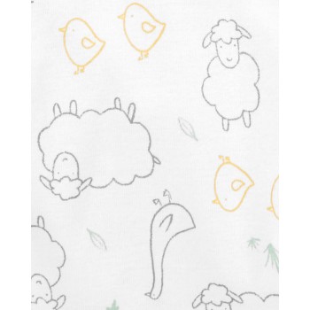 CARTER'S Body krátky rukáv Veggies neutrál LBB 5 ks PRE, veľ. 46