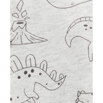 CARTER'S Overal bez nožičiek Grey Dino chlapec NB/ veľ. 56