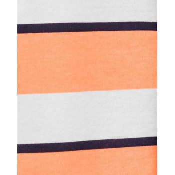 CARTER'S Overal bez nožičiek na cvoky Sleep and Play Orange Stripes chlapec NB/ veľ. 56
