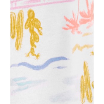 CARTER'S Overal bez nožičiek na cvoky Sleep&Play Pink Palm dievča NB/ veľ. 56