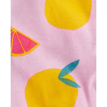 CARTER'S Overal letný krátky rukáv Purple Lemon dievča NB/ veľ. 56