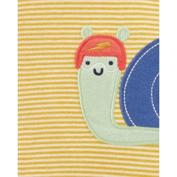 CARTER'S Overal letný krátky rukáv Yellow Snail chlapec NB/ veľ. 56