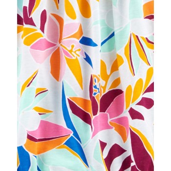 CARTER'S Overal letný Multi Floral dievča NB