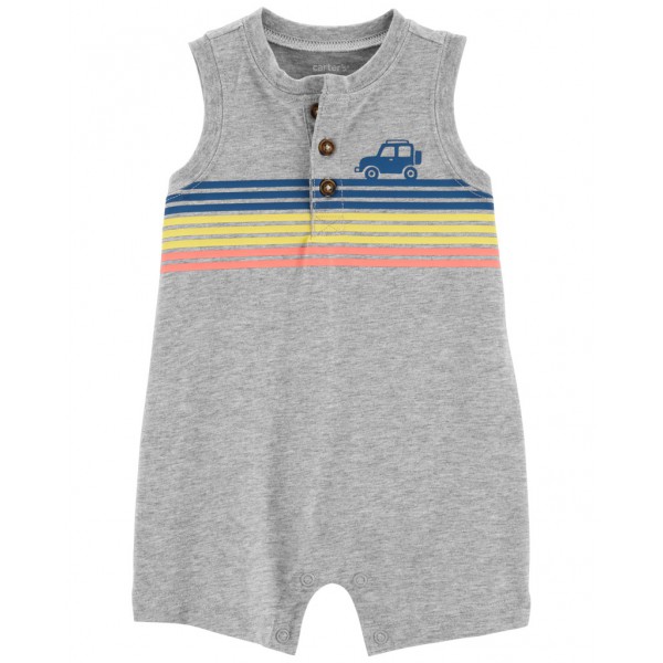 CARTER'S Overal letný Multi Stripes chlapec 12m