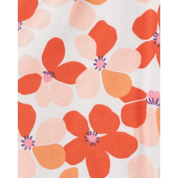 CARTER'S Overal letný Orange Floral dievča NB/ veľ. 56