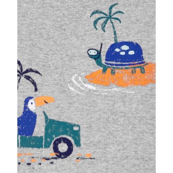 CARTER'S Opaľovačky Tropical Grey chlapec NB/ veľ. 56