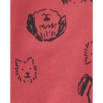 CARTER'S Overal na zips bez nožičiek kr. rukáv Red Dog chlapec 6m