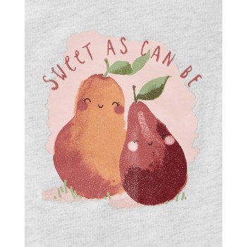 CARTER'S Set 2dielny body kr. rukáv, legíny Grey Pears dievča 9m