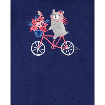 CARTER'S Set 2dielny body kr. rukáv, legíny Navy Bike dievča 9m