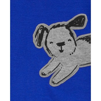 CARTER'S Set 2dielny body kr. rukáv, tepláky Blue Dog chlapec 6m