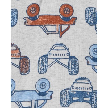 CARTER'S Set 2dielny body kr. rukáv, tepláky Brown Cars Henley chlapec NB