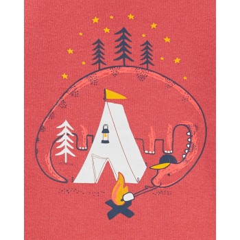 CARTER'S Set 2dielny body kr. rukáv, tepláky Dino Stripes chlapec 12m