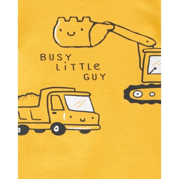 CARTER'S Set 2dielny body kr. rukáv, tepláky Yellow Transport chlapec NB