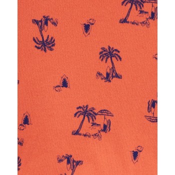 CARTER'S Set 2dielny tričko kr. rukáv, kraťasy na traky Navy Orange chlapec 12m