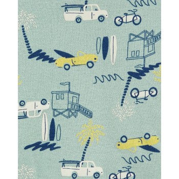 CARTER'S Set 3dielny body bez rukávov, tielko, kraťasy Grey Cars chlapec 9m