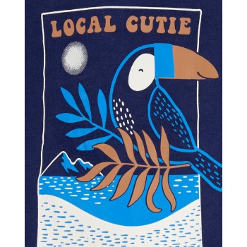 CARTER'S Set 3dielny body bez rukávov, tielko, kraťasy Navy Bird chlapec NB