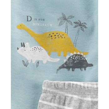 CARTER'S Set 3dielny body kr. rukáv 2 ks, tepláky Blue Dino chlapec LBB NB, veľ. 56