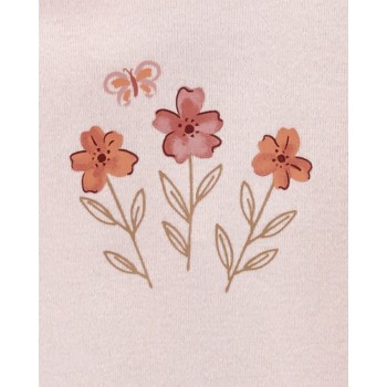 CARTER'S Set 3dielny body kr. rukáv, overal, legíny Pink Floral dievča LBB PRE