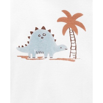 CARTER'S Set 3dielny body kr. rukáv, overal, tepláky Blue Dino chlapec LBB NB/veľ. 56