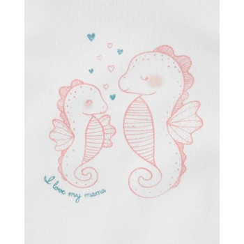 CARTER'S Set 3dielny mikina, legíny, body kr. rukáv Pink Ocean dievča LBB 3m