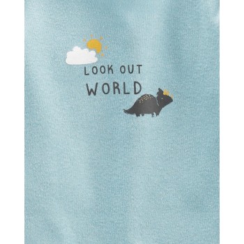 CARTER'S Set 3dielny mikina, tepláky, body kr. rukáv Blue Dino chlapec LBB NB/ veľ. 56