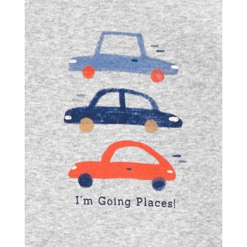 CARTER'S Set 3dielny overal na cvoky bez nožičiek 2ks, čiapka Cars chlapec LBB 9m, veľ. 74