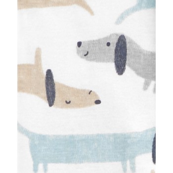 CARTER'S Set 3dielny overal na cvoky, polodupačky, body dl. rukáv Dogs chlapec LBB PRE, veľ. 46