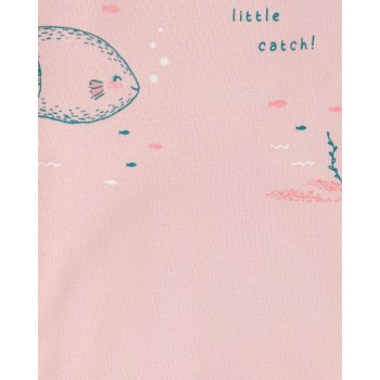 CARTER'S Set 3dielny tričko bez rukávov, kraťasy, body bez rukávov Pink Ocean dievča LBB 6m