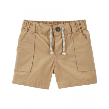 CARTER'S Set 3dielny tričko kr. rukáv, body kr. rukáv, kraťasy Brown Grey chlapec NB/ veľ. 56