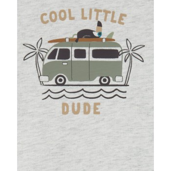 CARTER'S Set 3dielny tričko kr. rukáv, body kr. rukáv, kraťasy Brown Grey chlapec NB/ veľ. 56