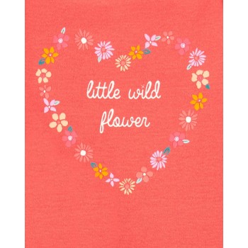 CARTER'S Set 3dielny tričko na ramienka, body na ramienka, kraťasy Orange Flowers dievča 6m