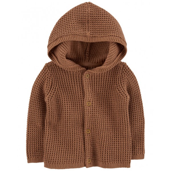 CARTER'S Sveter s kapucňou Brown neutrál 12m