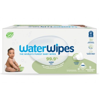 9x WATERWIPES Obrúsky vlhčené bez obsahu plastov Soapberry 60 ks (540 ks)