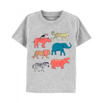 CARTER'S Tričko Grey Animals chlapec 12 m, vel. 80