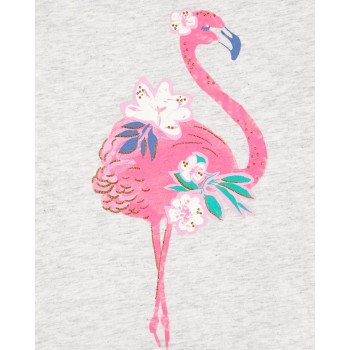 CARTER'S Tričko na ramienka Pink Flamingo dievča 12m