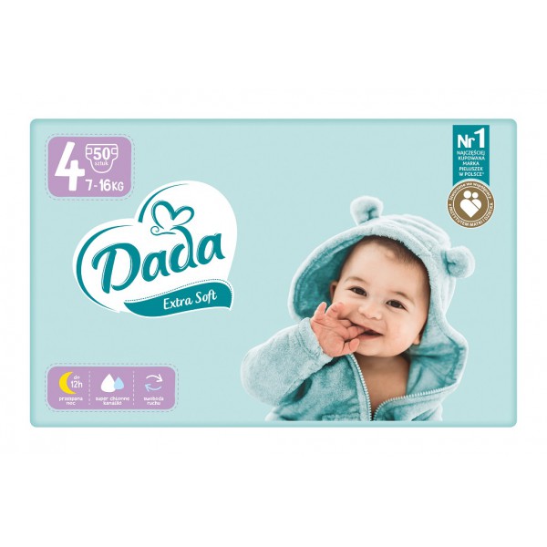 DADA Extra Soft Pliekny jednorázové 4 Maxi (7-16 kg) 50 ks