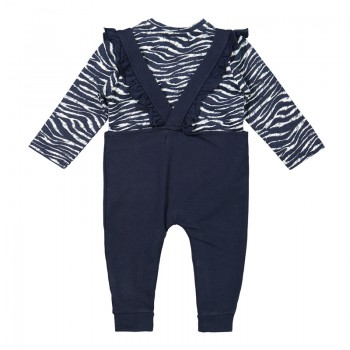 DIRKJE Set 2.d nohavice s trakmi + tričko Modrý dievča 56