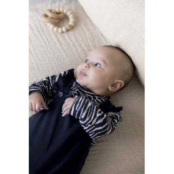 DIRKJE Set 2.d nohavice s trakmi + tričko Modrý dievča 56