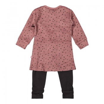 DIRKJE Set 2.d šaty + legíny Nepravidelné bodky dievča 56