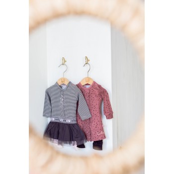 DIRKJE Set 2.d šaty + legíny Nepravidelné bodky dievča 56