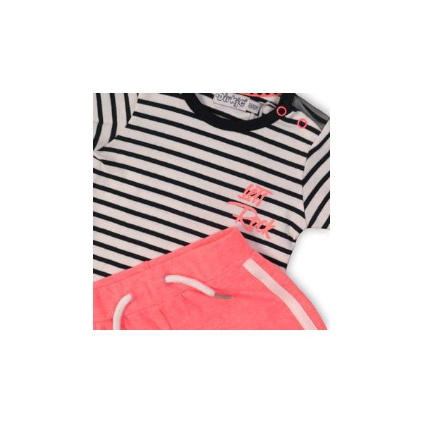 DIRKJE Set 2dielny C-SO JOYFUL LETS ROCK 62 White/Black-Pink DIRKJE Set 2dielny C-SO JOYFUL LETS ROCK 62 White/Black-Pink