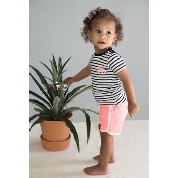 DIRKJE Set 2dielny C-SO JOYFUL LETS ROCK 68 White/Black-Pink