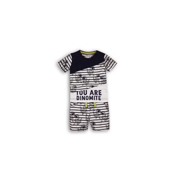 DIRKJE Set 2dielny C-SO SUNNY YOU ARE DINOMITE 68 Navy-White