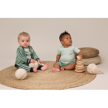 DIRKJE Set 2dielny kr. nohavice 80 Light Sage+Sage Melange