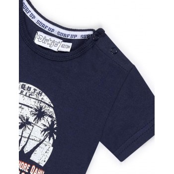 DIRKJE Set 2dielny kr. nohavice 80 Navy+White+Stripe