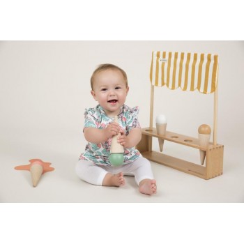 DIRKJE Set 2dielny šaty 80 White+Tropical Multicolor