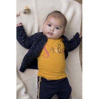 DIRKJE Set 3.d mikina + tričko + nohavice Modrý dievča 56