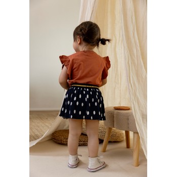 DIRKJE Sukňa námornícka modrá biele bodky dievča veľ.74